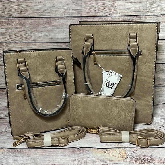 Handbags - NEW - Stone Womens Handbags 3 Piece Set